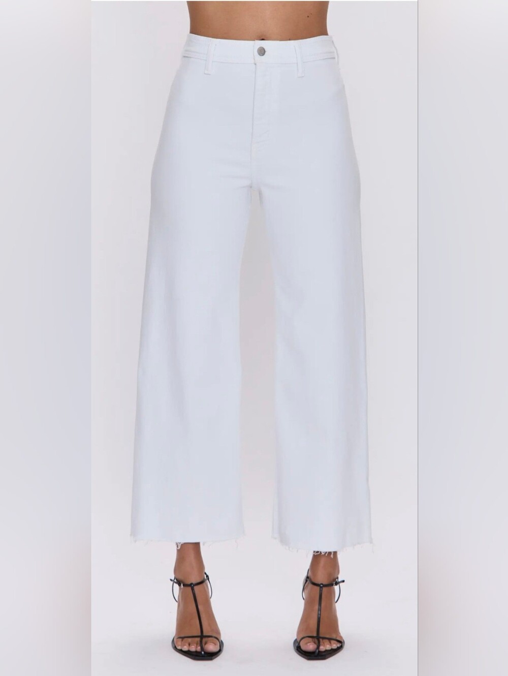 pistola White Wide Leg Flare Jeans
